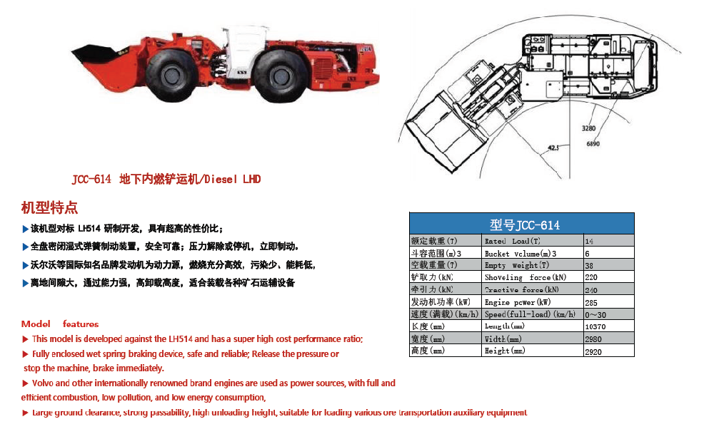 JCC-614 地下内燃铲运机